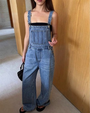 フロントポケットサロペットパンツ A0315