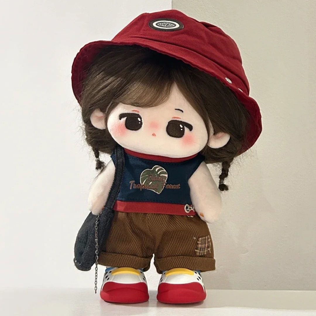 10cm/20cmぬいぐるみ用 春夏 トップス+パンツ+帽子 かわいい