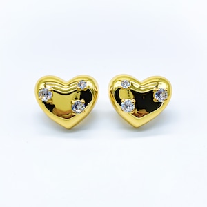 BIG HEART GOLD BIJOUX PIERCE ゴールド