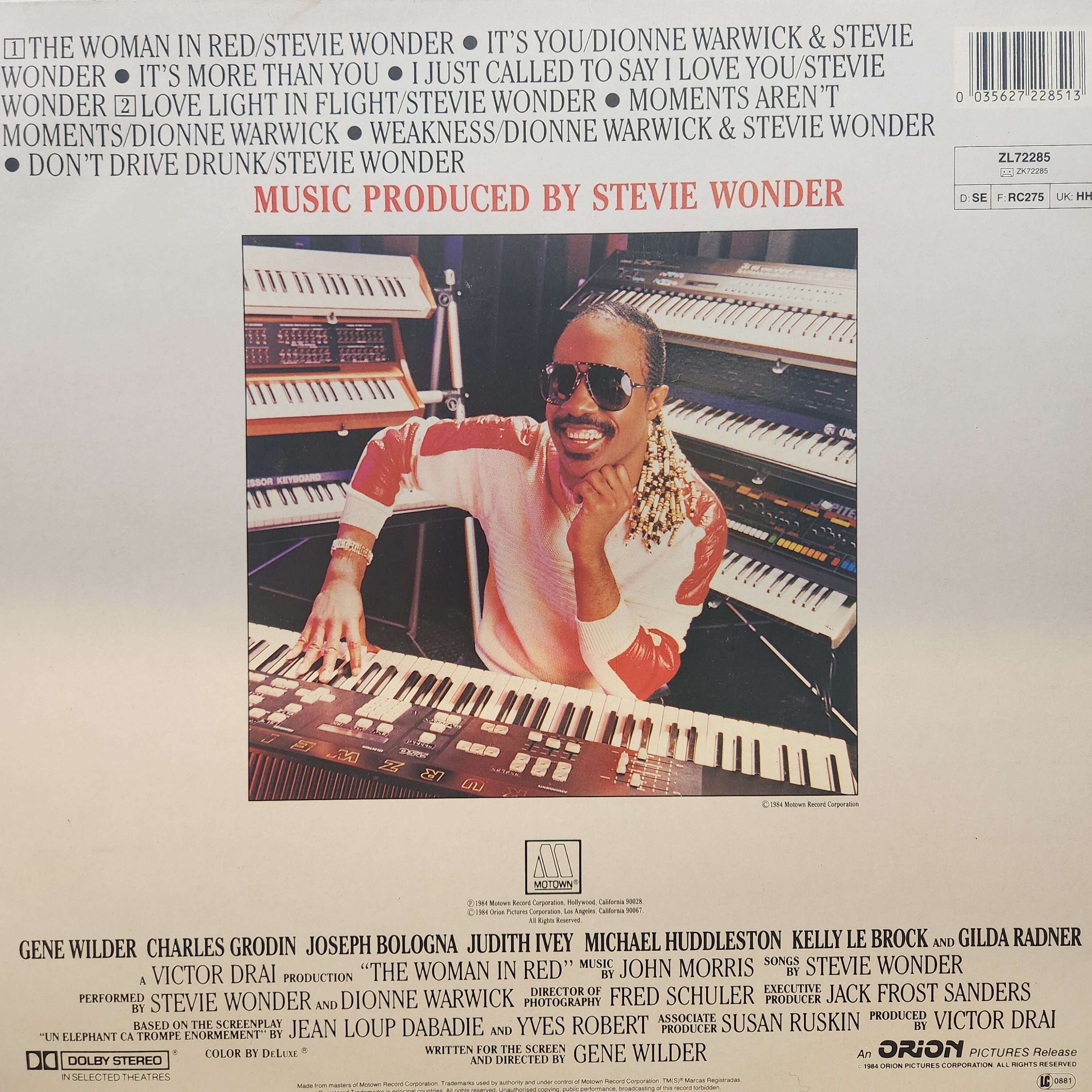 Stevie Wonder / The Woman In Red ( Soundtrack) [ZL72285] - 画像2