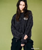 オパールフラワースウェットシャツ (BLACK) CQ-49033