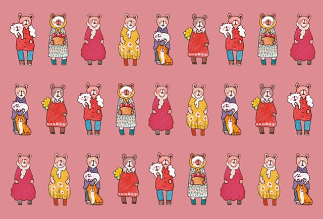 クマのデザインペーパー