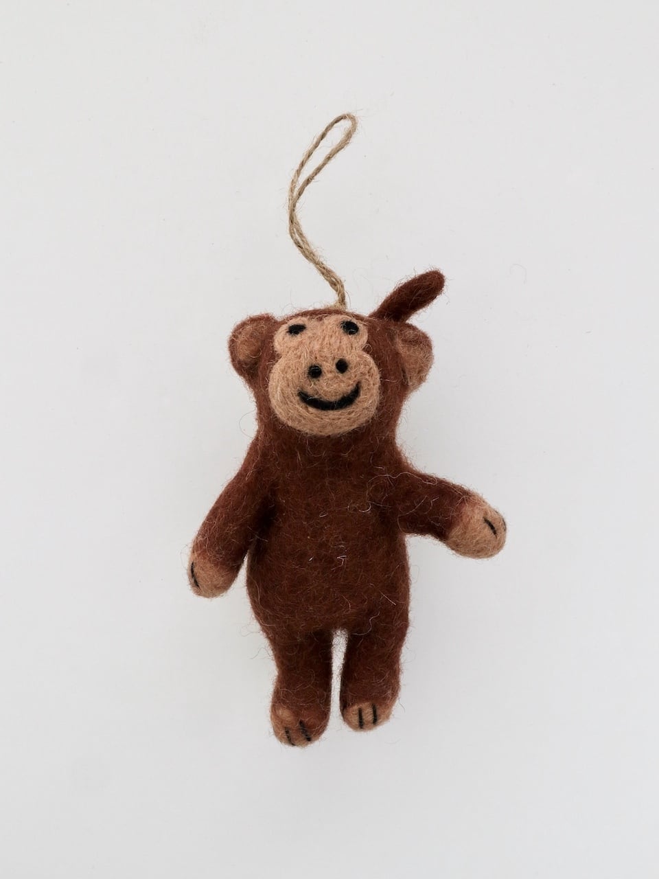 ネパール フェルト アニマルオーナメント(サル)|Nepal Wool Felt Animal Ornament - Monkey
