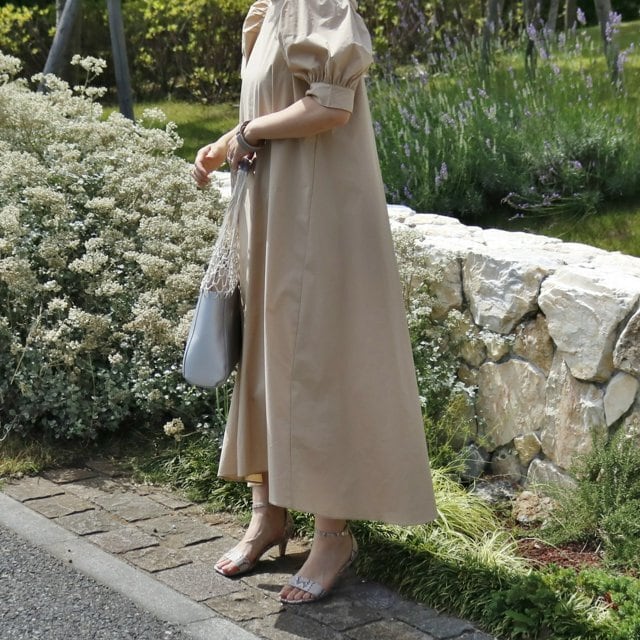 美品♪ ジプソフィア バックリボン コットンリネン ロングワンピース GYPSOPHILA - 美品♪ ジプソフィア バックリボン コットンリネン