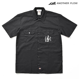 ANOTHER FLOW(アナザーフロー) 1978 Dickies ショートスリーブ ワークシャツ ブラック