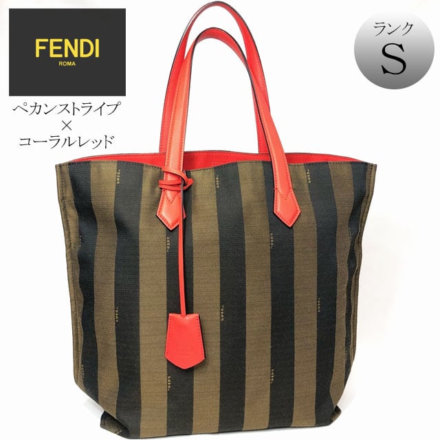 FENDI ペカンストライプ キャンパス カメラバッグ