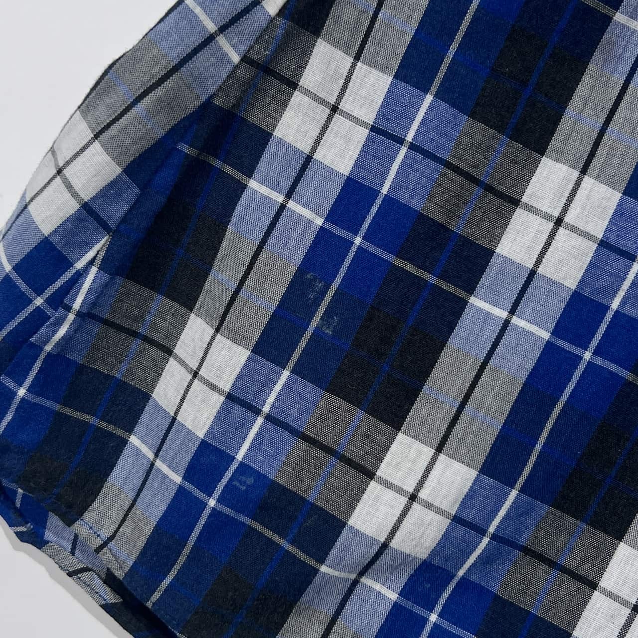 80s 90s Levi's リーバイス The Cowboys Tailor チェック柄 ウエスタンシャツ M/ブルー系 アメカジ 韓国製