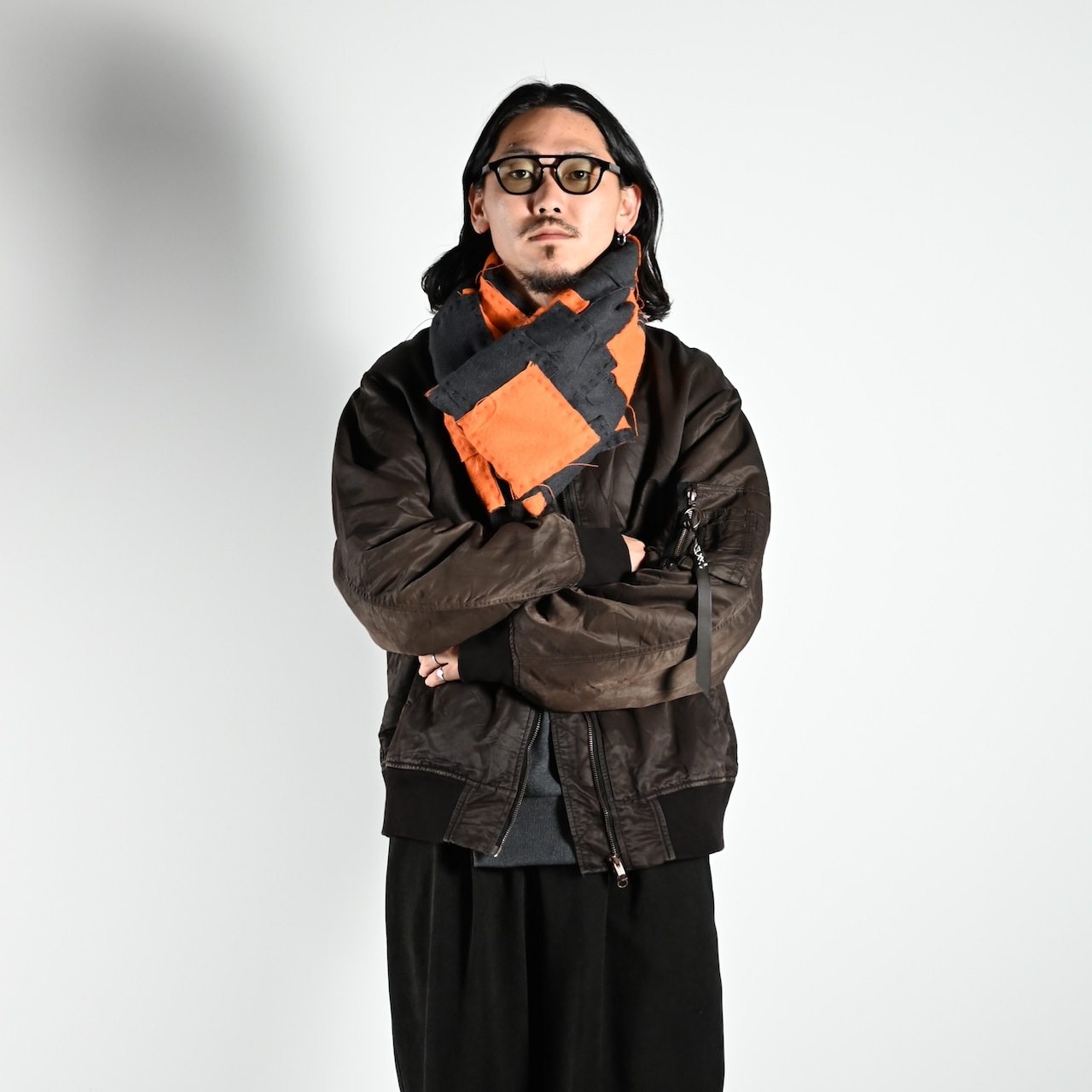 KUON / x The Inoue Brothers Alpaca Patchwork Scarf