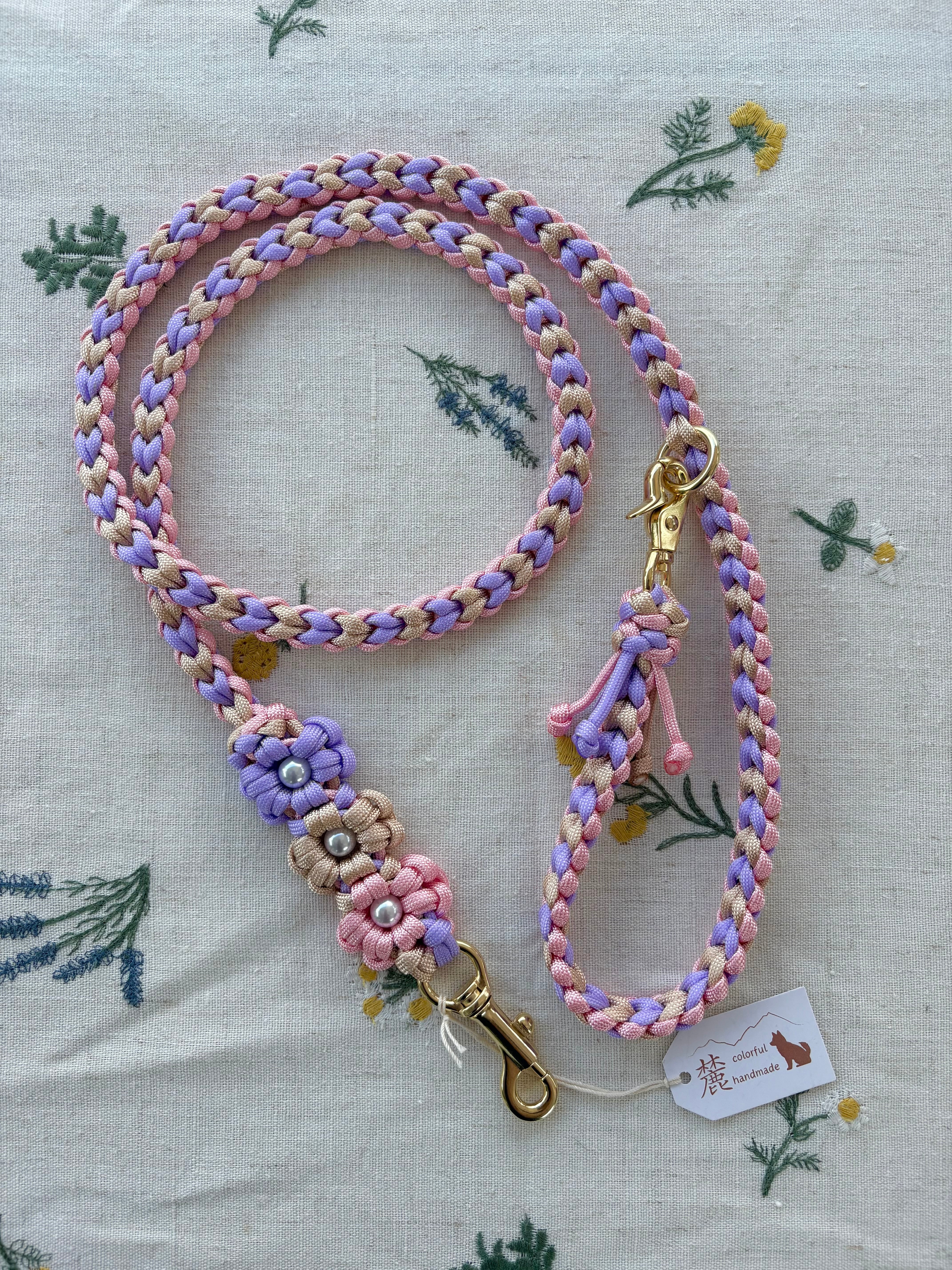 パラコードリード ラブラブ編みカフェリード 秋カラー マロン