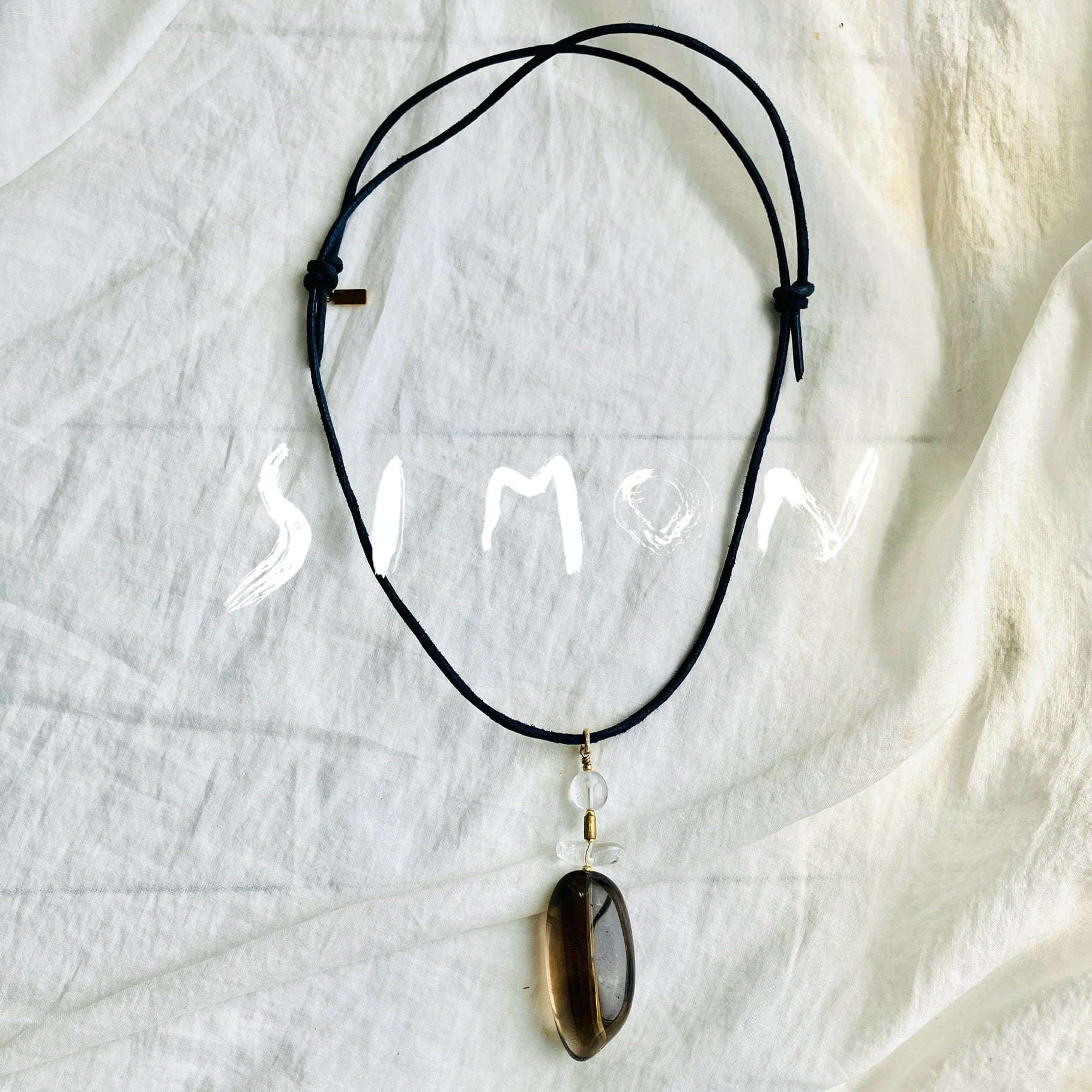 Ankh 生命 K14gf金具レザーコードネックレス62cm 1点もの | simon