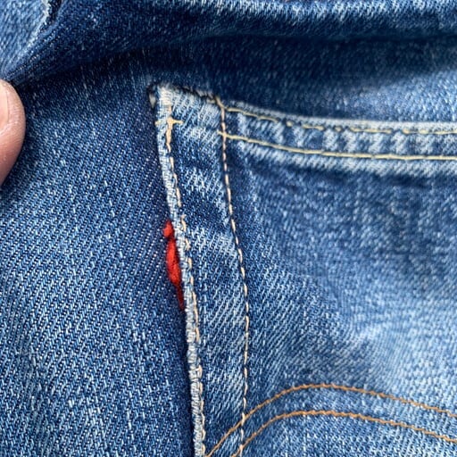 60's LEVI'S リーバイス 501 デニム Big E 平行ステッチ 刻印6