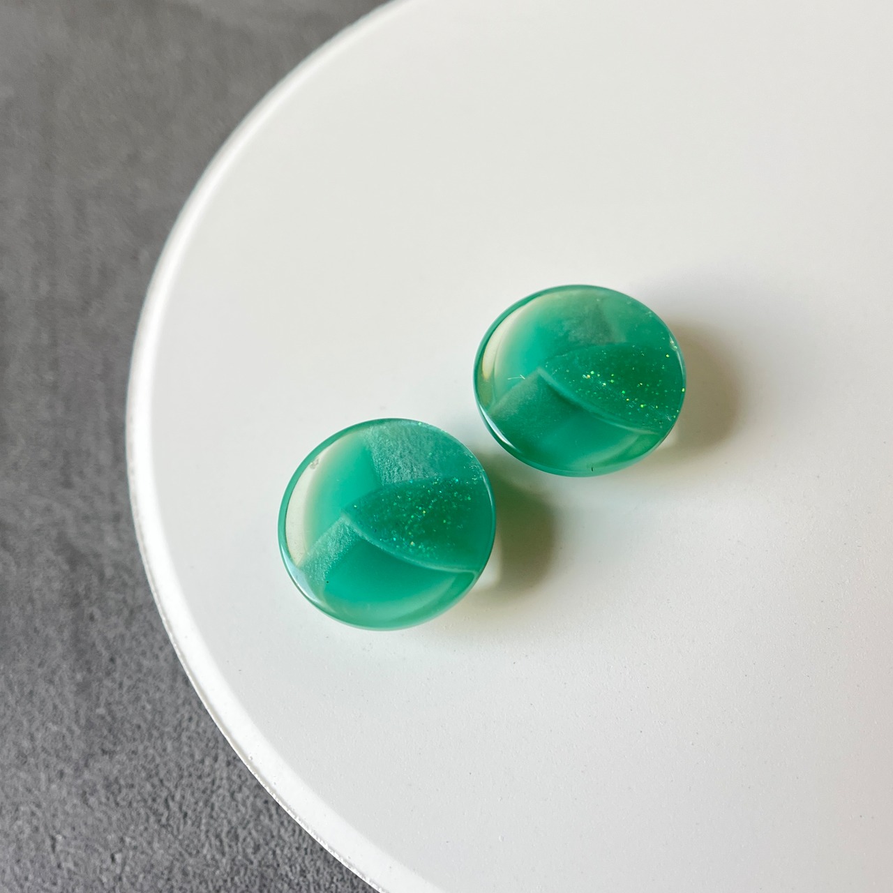 【2個セット】ミントグリーン×ラメウェーブ 15mm・画像4