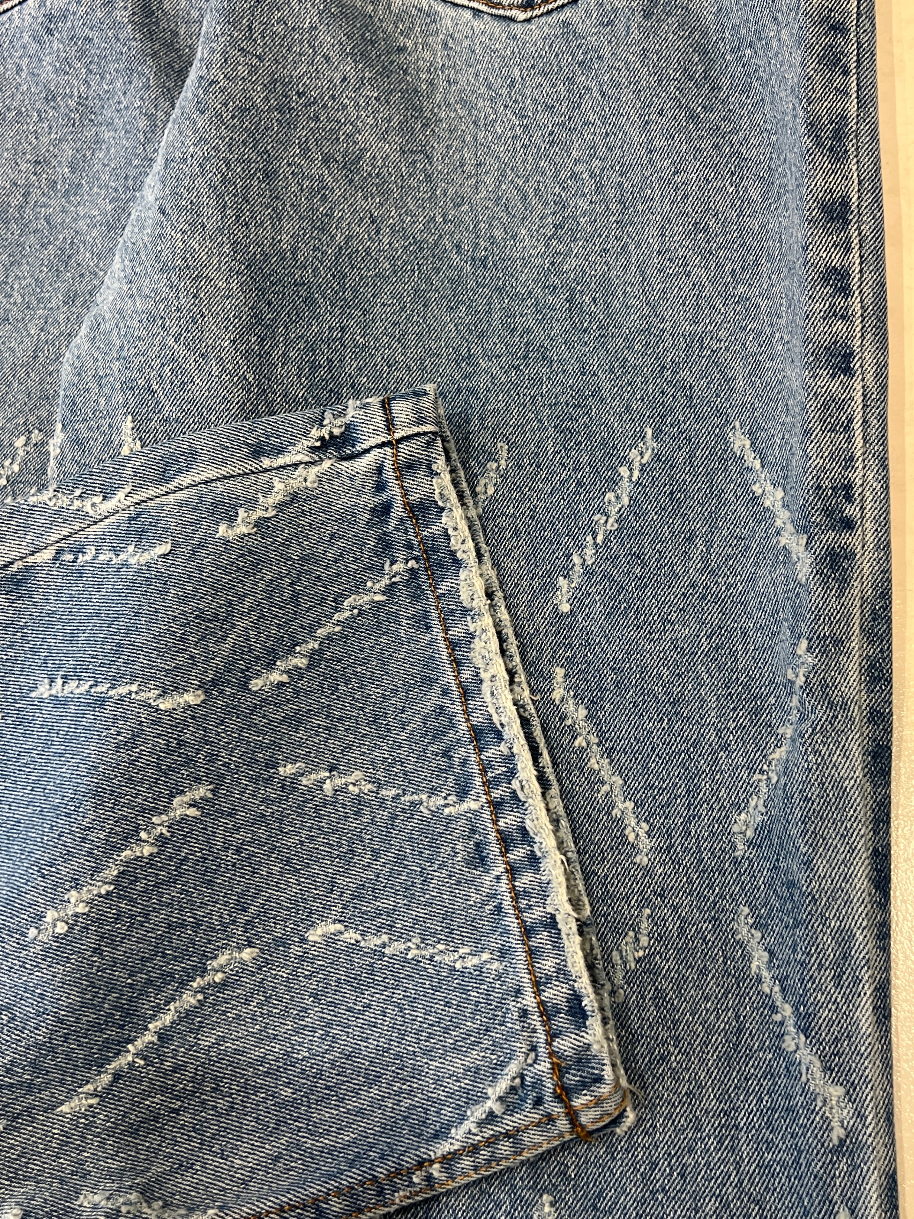 【YENN】 LASER CUT WIDE DENIM