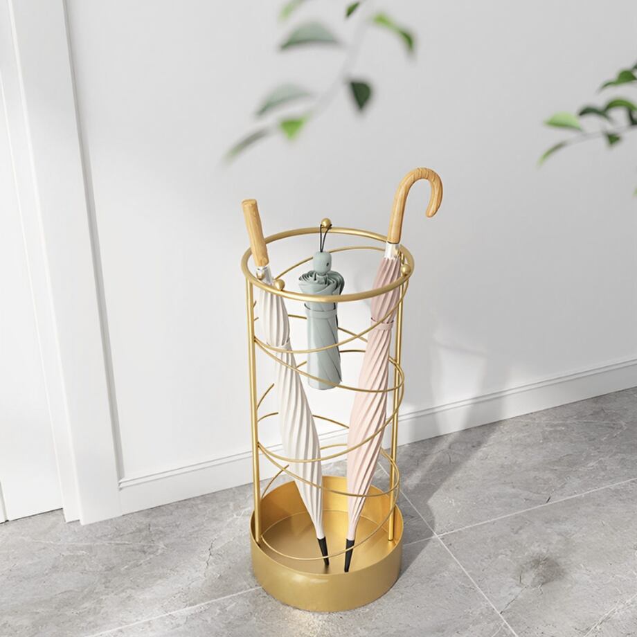2colors/ゴールドアンブレラスタンド ホワイト メタル 傘立て サロン什器 北欧インテリア 北欧 韓国インテリア korearoom