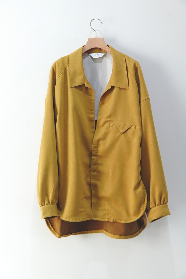 ANCELLM /  VEGAN SUEDE LONG SHIRT /  ANC-SH86-B