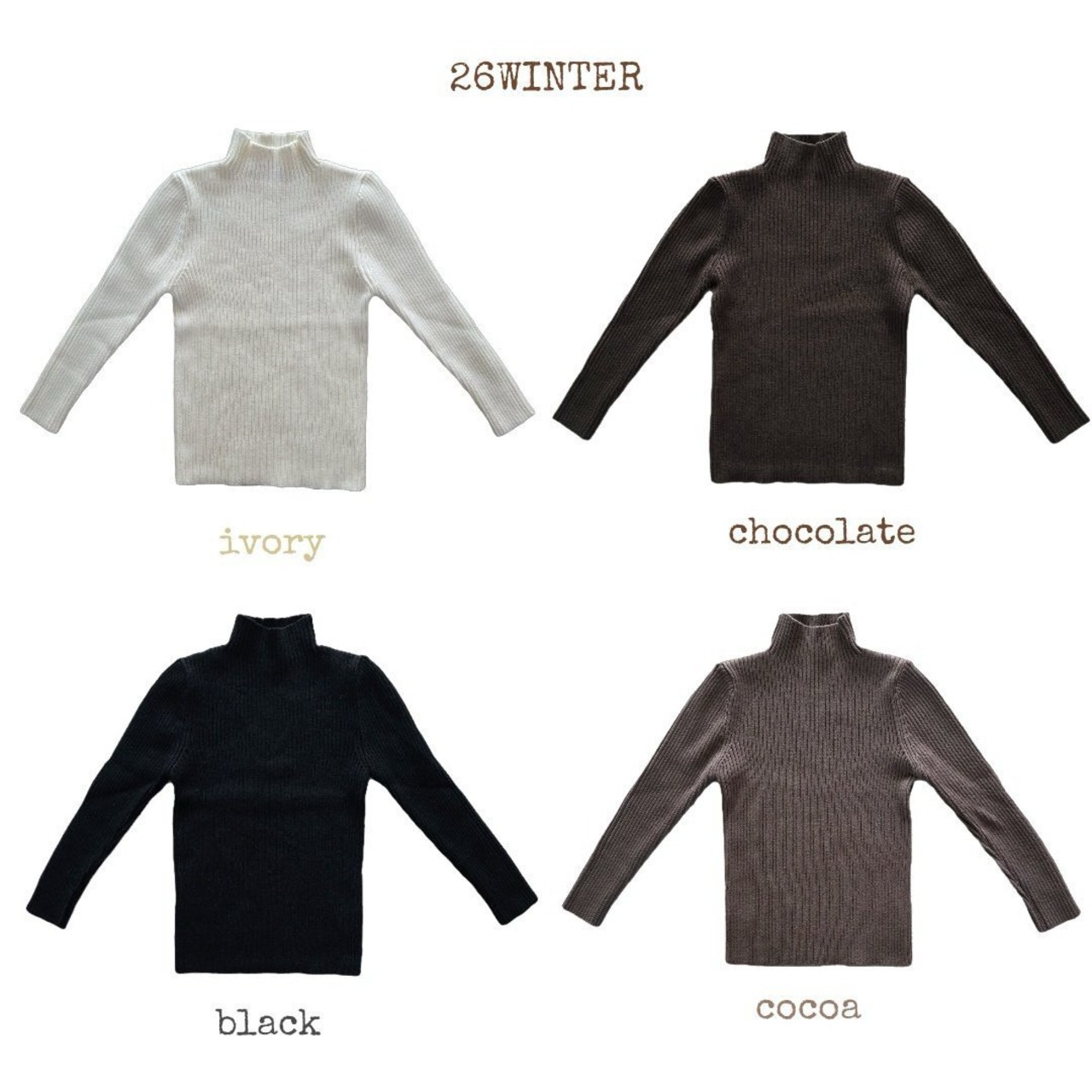 BYMIMI［取寄］knit turtleneck tee 26winter