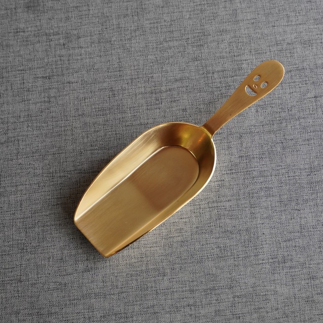 エルダー18-8小型ステンスコップ　大　ゴールド