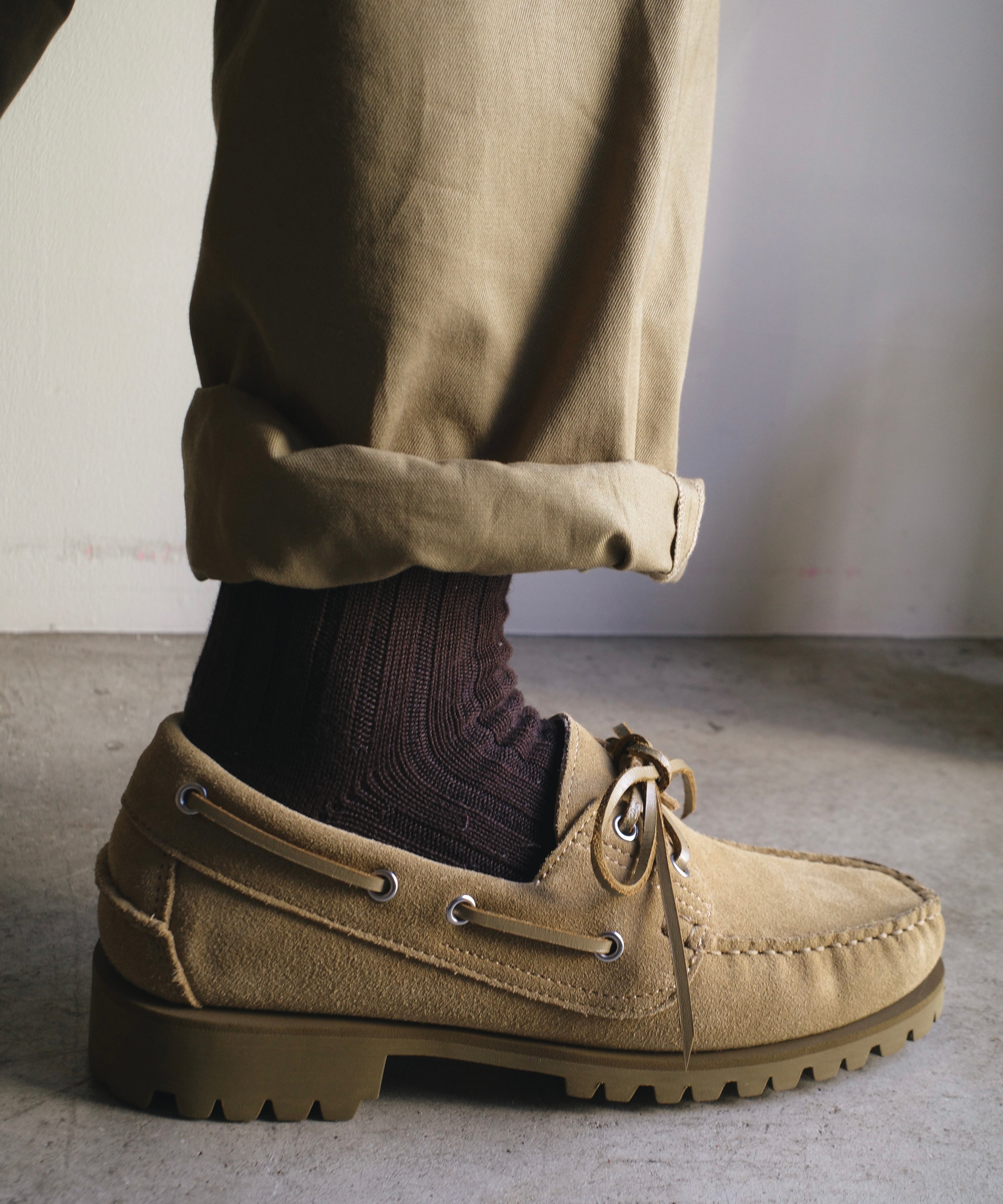 UNUSED / UH0633 SUICOKE DECK SHOES VIBRAMSOLE(BEIGE) | AfterSchool