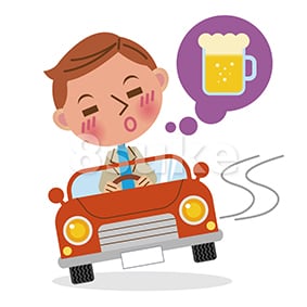 イラスト素材 飲酒運転イメージ デフォルメ ベクター Jpg 8sukeの人物イラスト屋 かわいいベクター素材のダウンロード販売