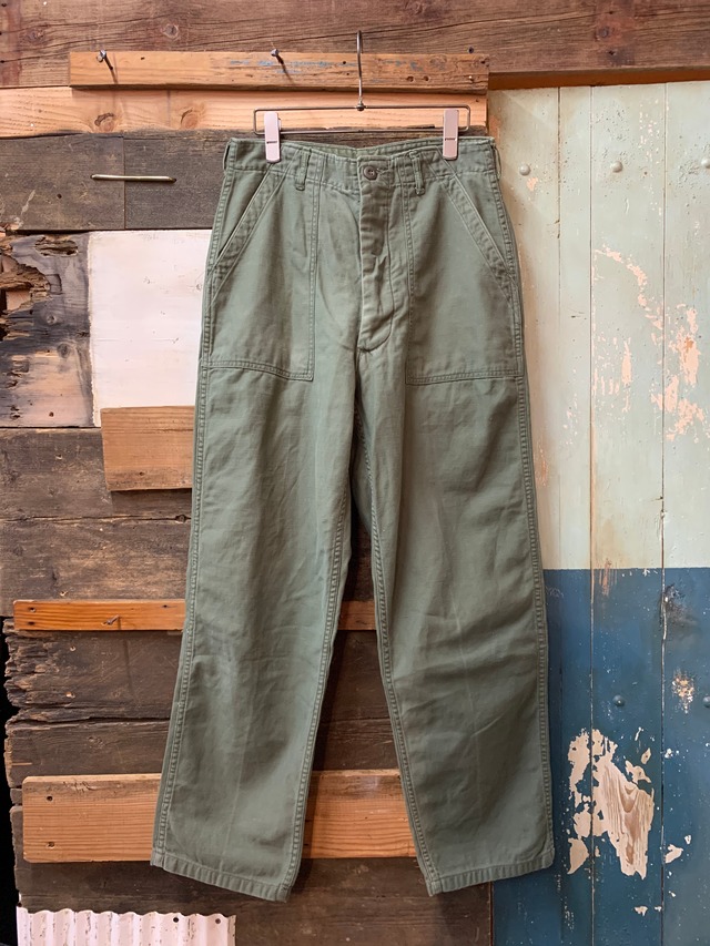 70's US ARMY UTILITY TROUSERS OG107 W30