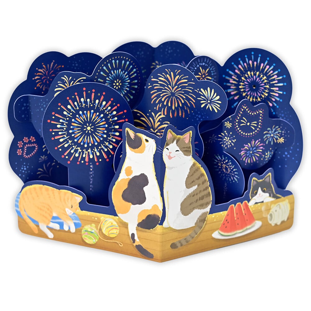 猫オルゴールカード(演歌猫お誕生祝いバースデーソング) | マスノヤ