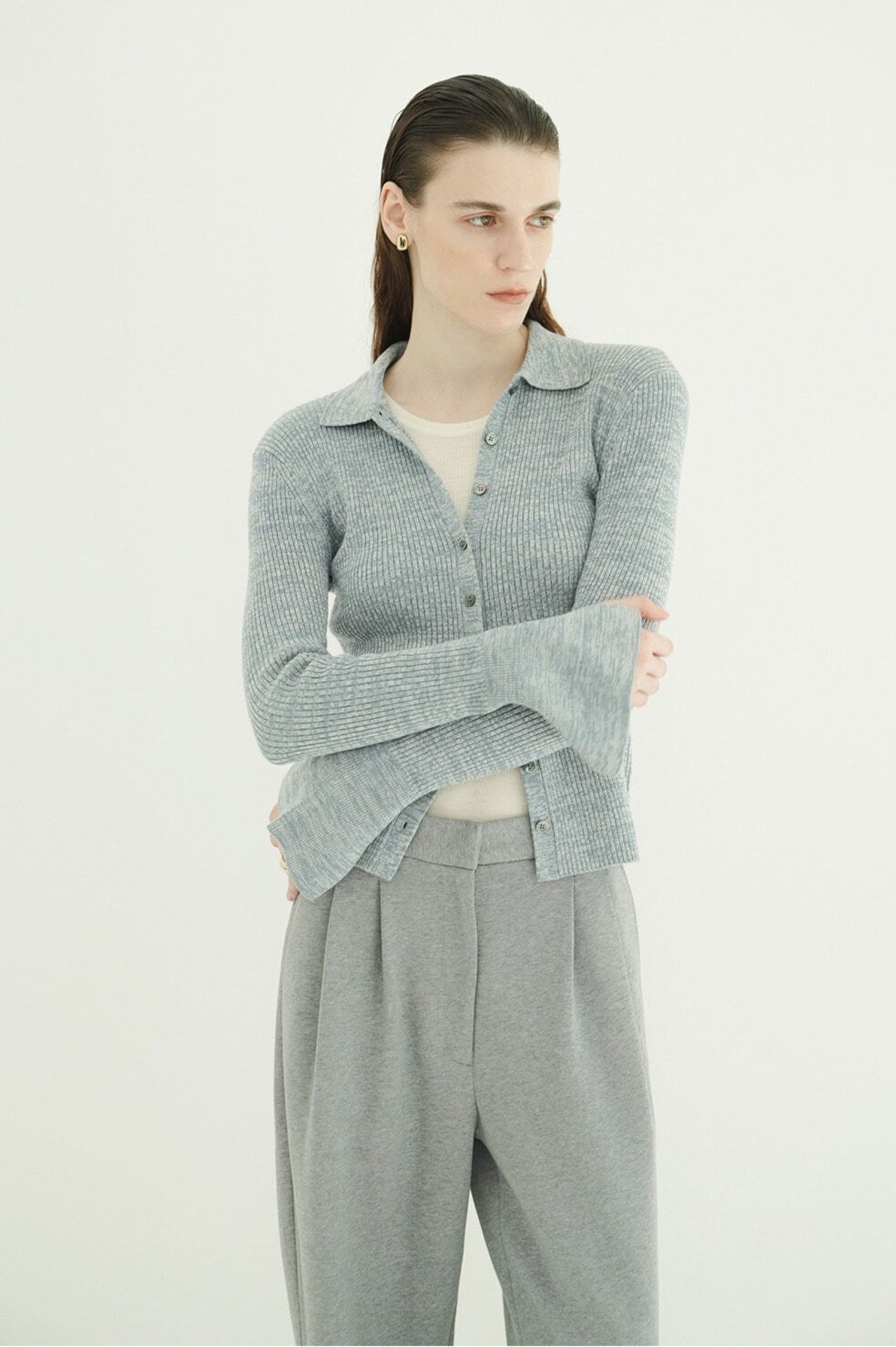 CLANE COMPACT RIB KNIT SHIRTS 3色展開