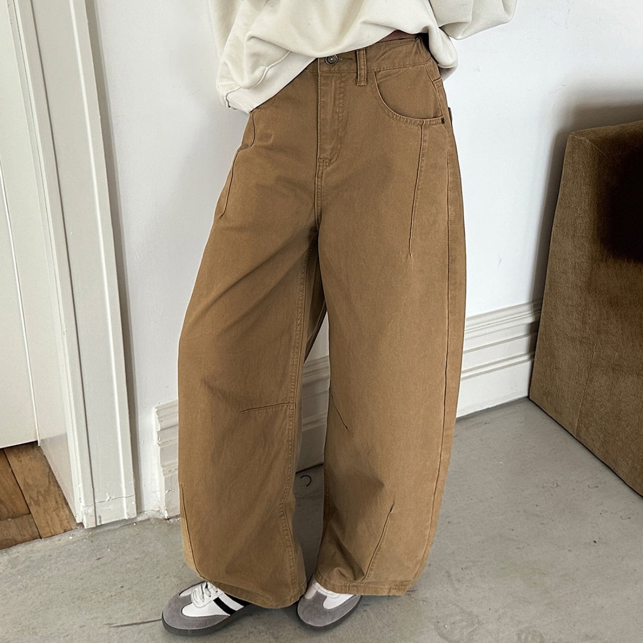 ルーズフィットワイドチノパンツ A01844