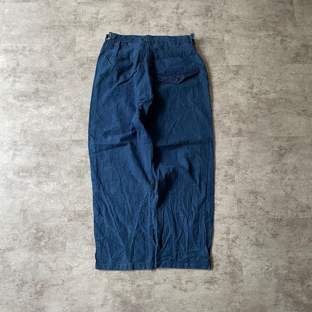 50s フレンチワーク コットン ブルー 50s フレンチチャイナ フレンチワーク コットン ブルー パンツ / W28