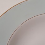 水色リムのお皿