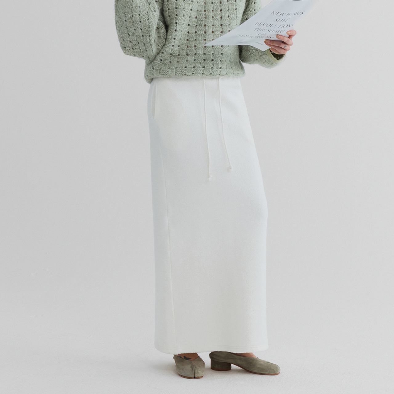 Warm Fluffy Straight Skirt  T4176