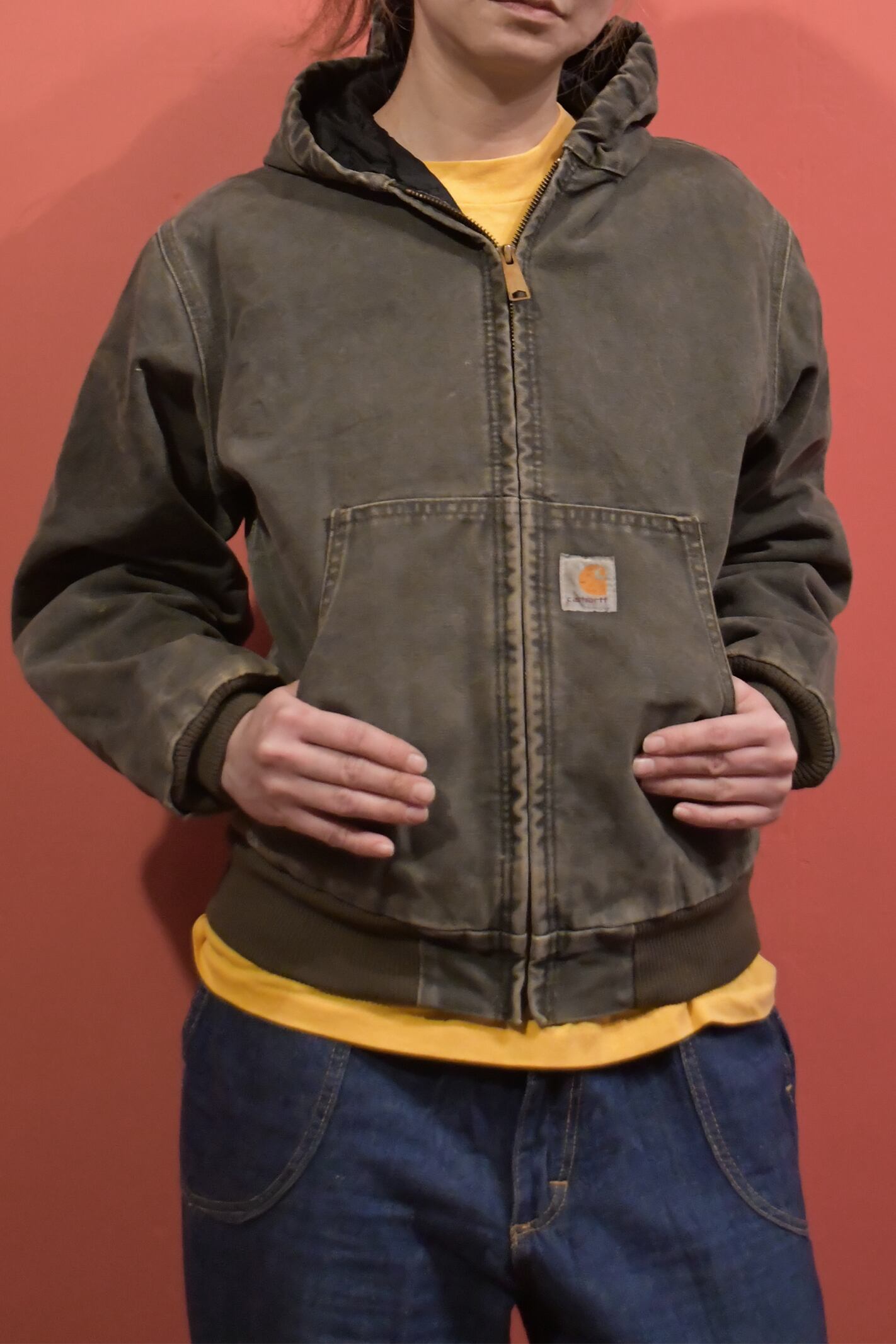 80's carhartt Gray Active Jacket | 古着屋 ビンテージ EGGMAN Used