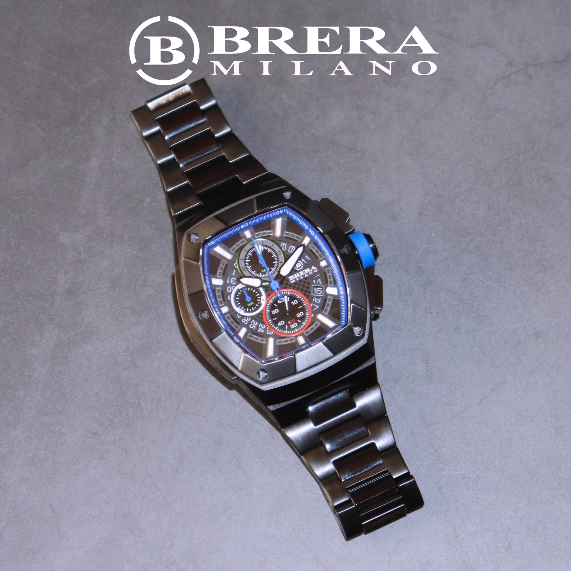BRERA MILANO SUPERSPORTIVO TONNEAU QUARTZ CHRONOGRAPH BMSSTNQC4103