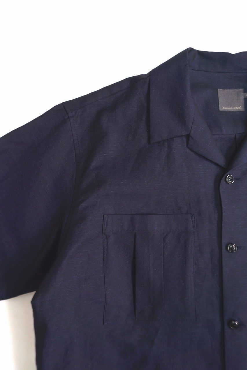 Cotton Linen Open Collar S/S Shirt