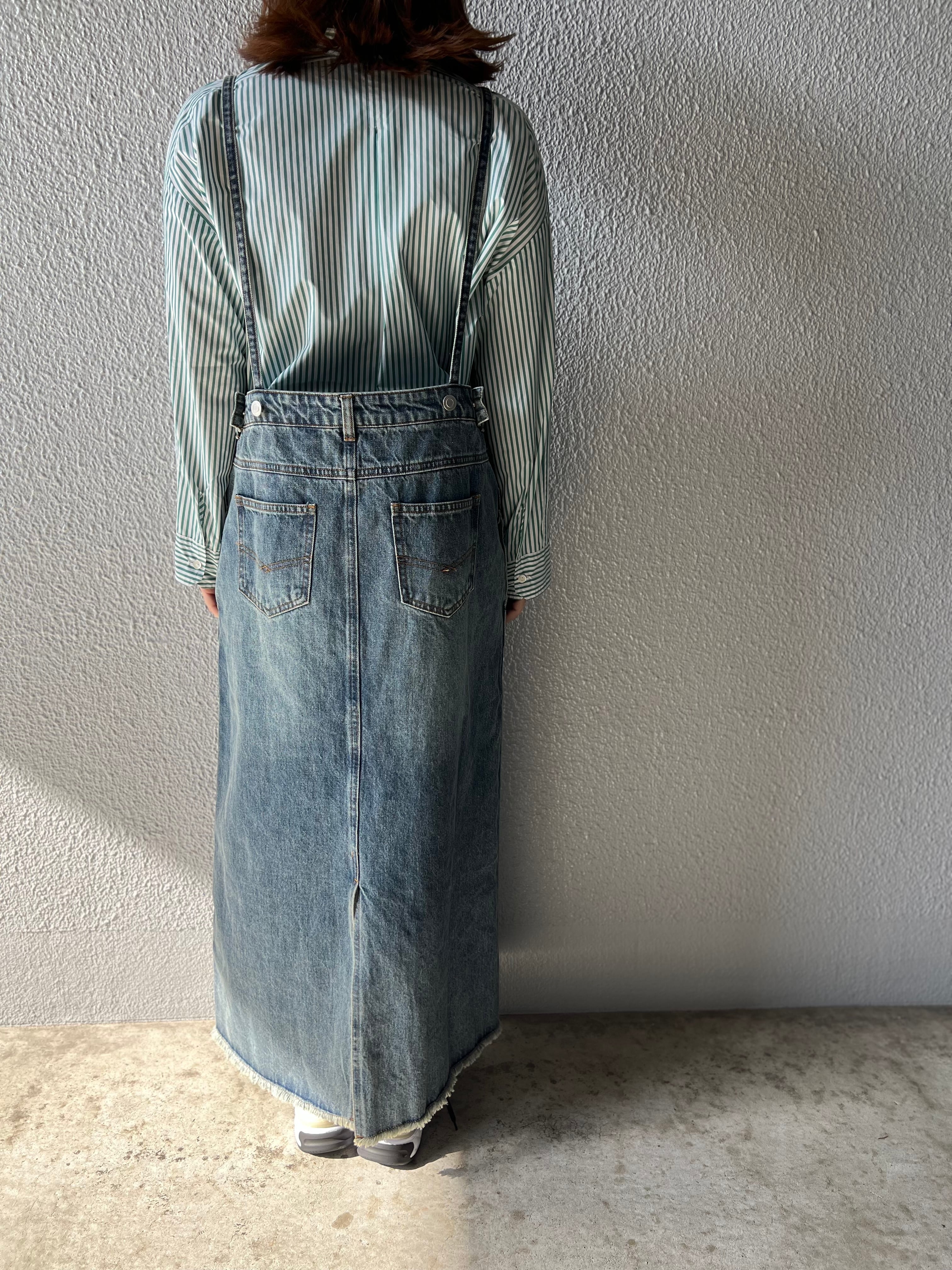 【SELECT】デニムサロペットスカート