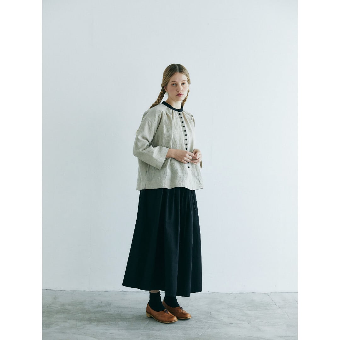 MAGALI マガリ ベルギーリネン・アンティーク・ブラウス・ナチュラル