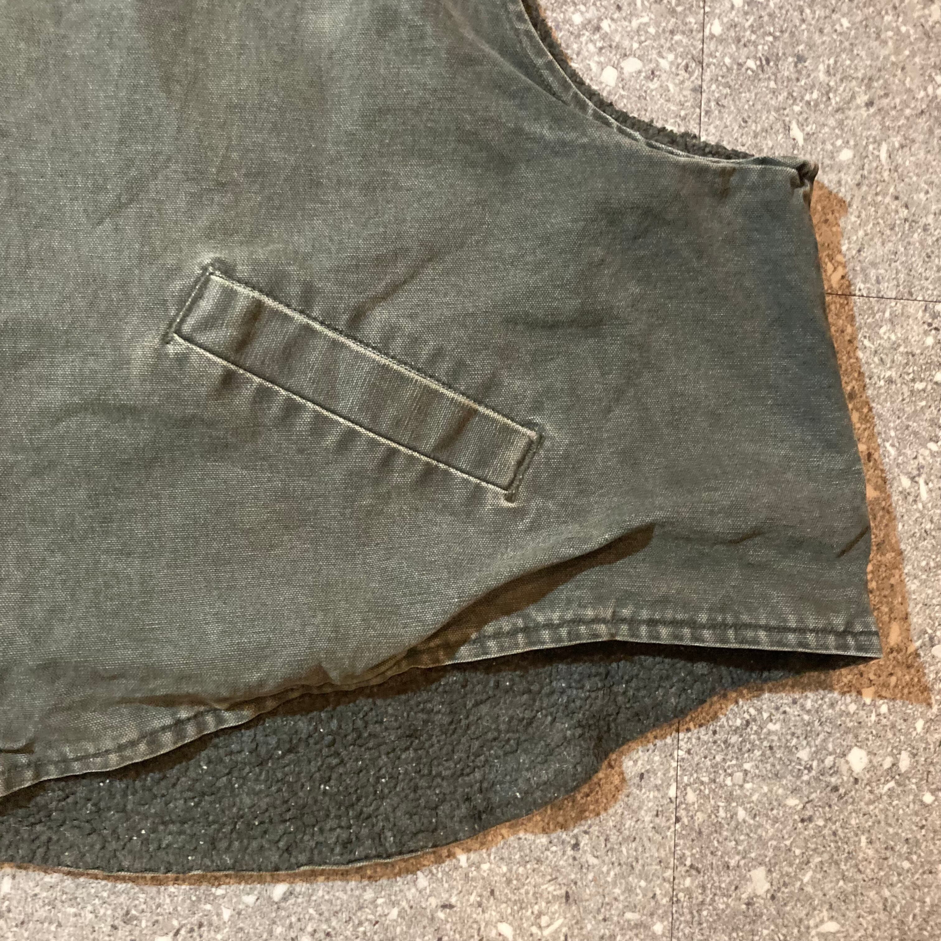 E270】carhartt duck vest mos green made in USA/ カーハート ダック E270】carhartt duck vest mos green made in USA/ カーハート ダック