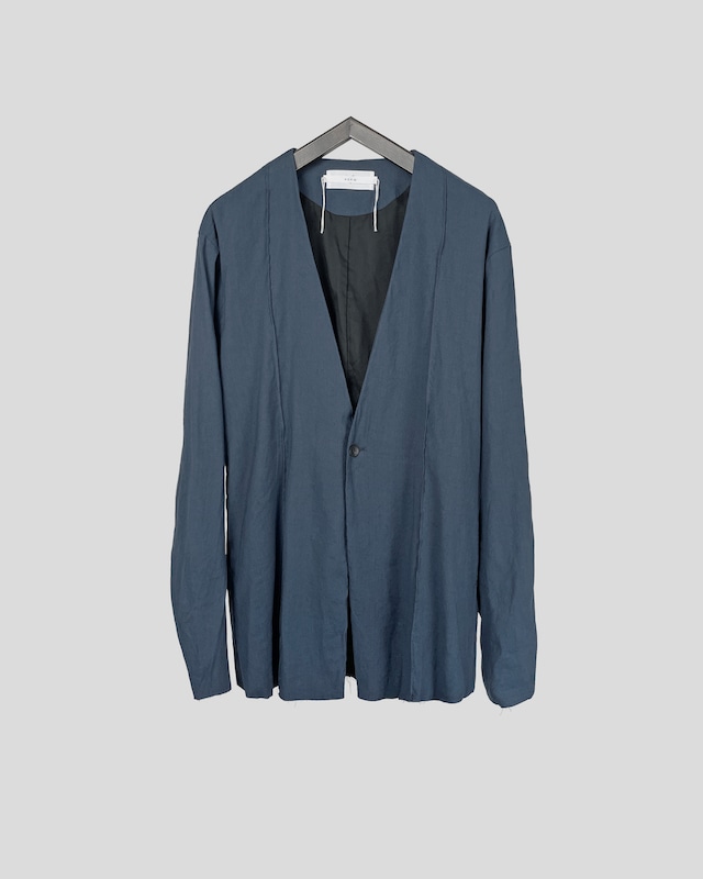 ASKYY / STRETCH LINEN JACKET / DEEP BLUE