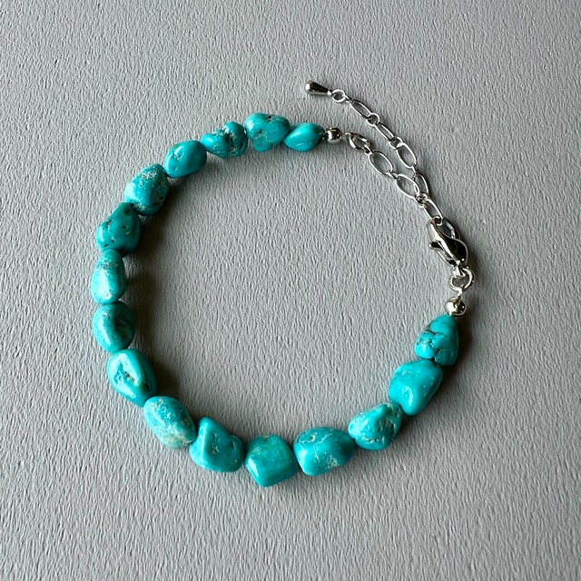 OVER THE DAY TOKYO | NATURAL TURQUOISE BRACELET | オーバザデイトーキョー | MADE IN JAPAN | ターコイズ | 中粒 | ブレスレット | OTDT-110A | WEL-136a