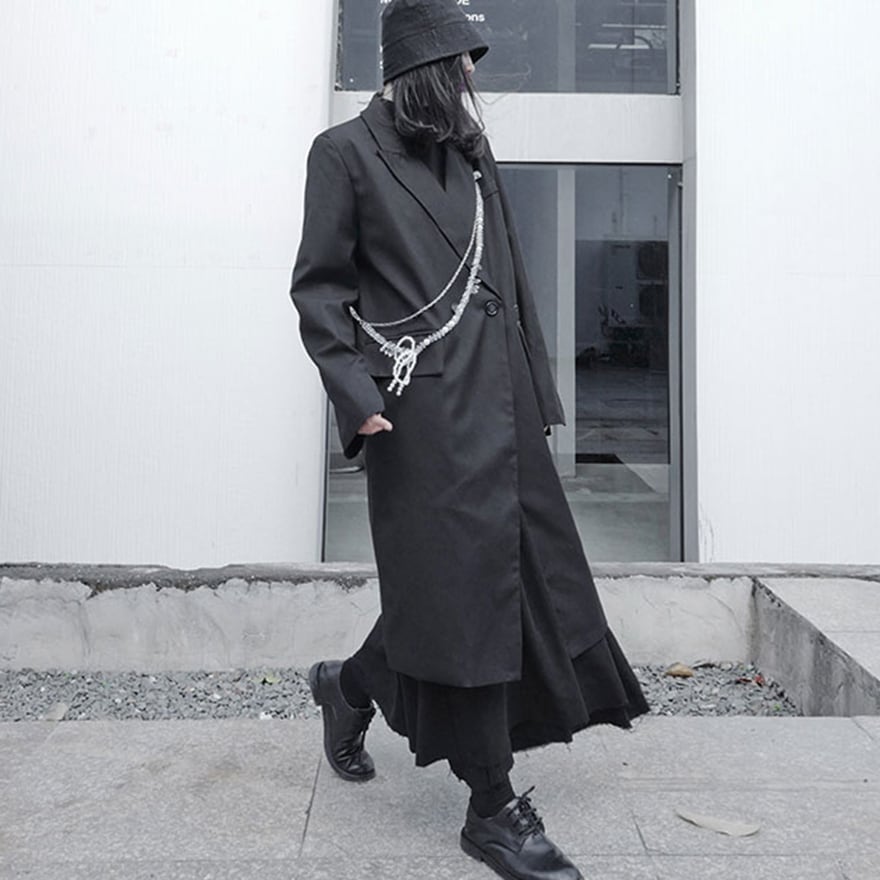 ゴスロリ ビッグシルエット オーバーサイズコート ロングジャケット 山本耀司風
