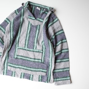 Mexican baja hoodie "purple×gray"
