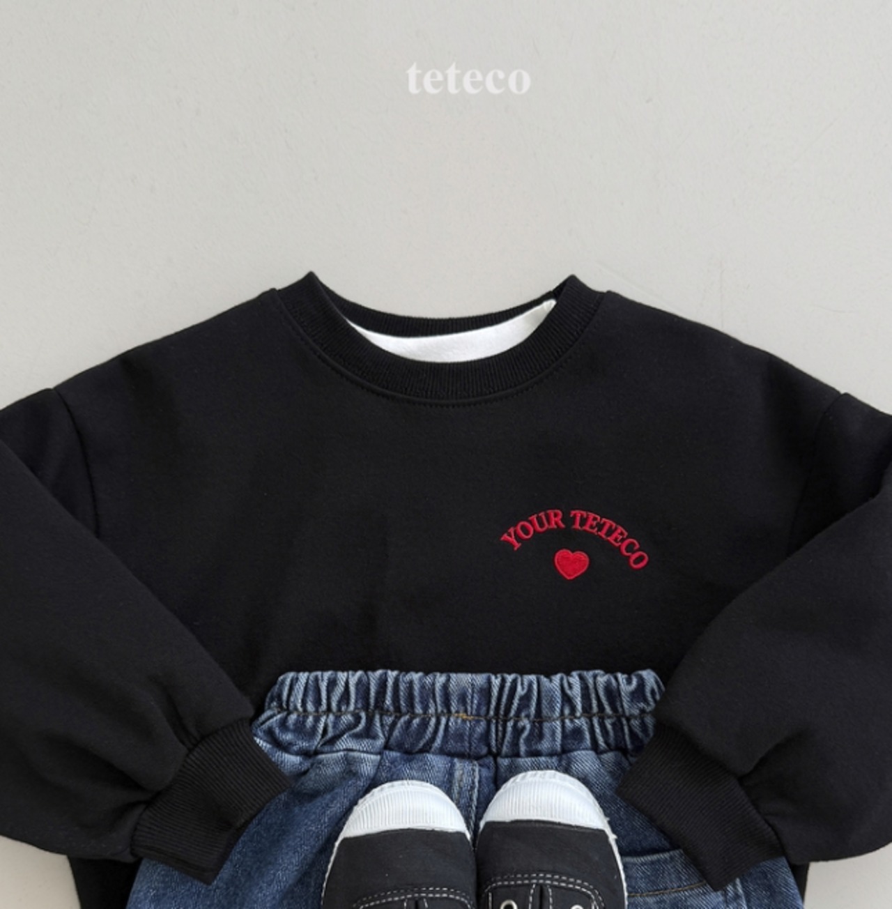 【取寄】teteco ラウンドフォント上下セット｜秋服｜韓国子供服｜ 26/AT