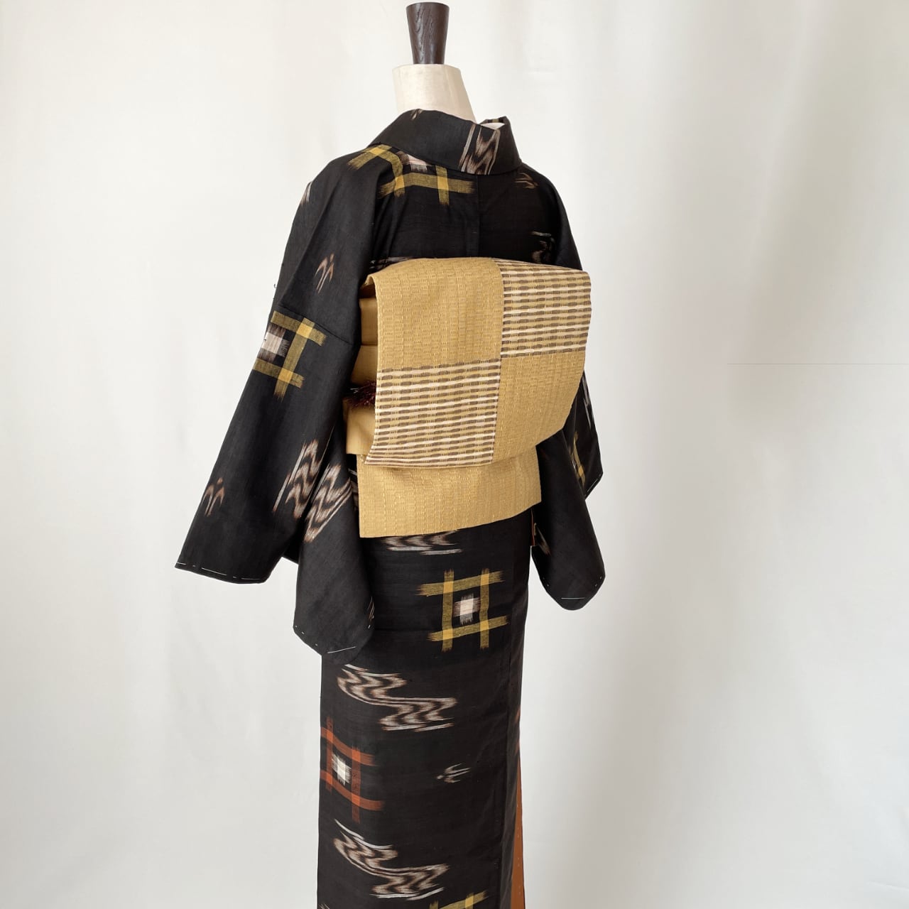 久米島紬（袷）／しつけ付き未使用品・手縫い仕立て | SELECT KIMONO