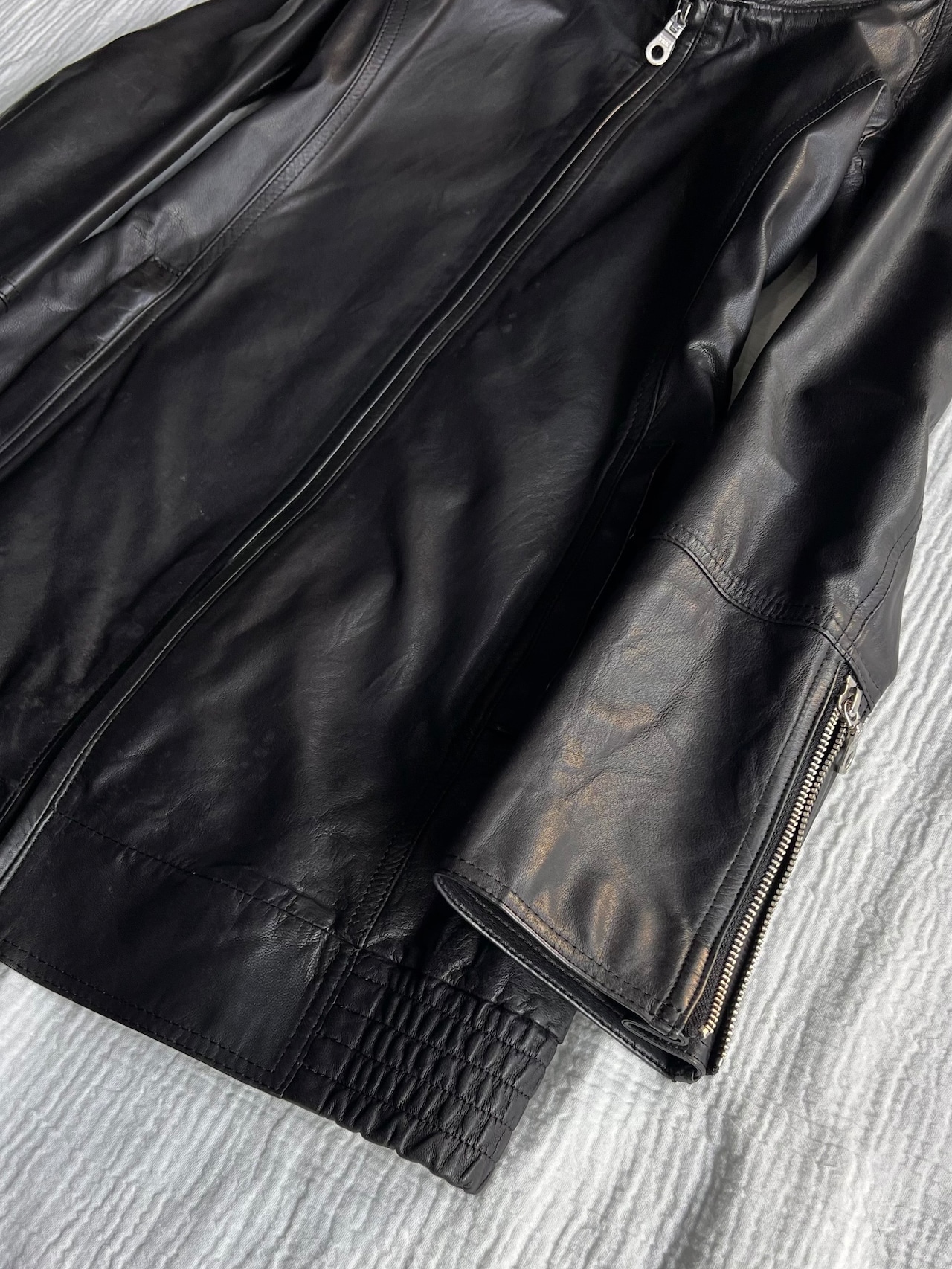 "BLACK BLOOD DIAMONDS" Bono Leather Middle Jacket