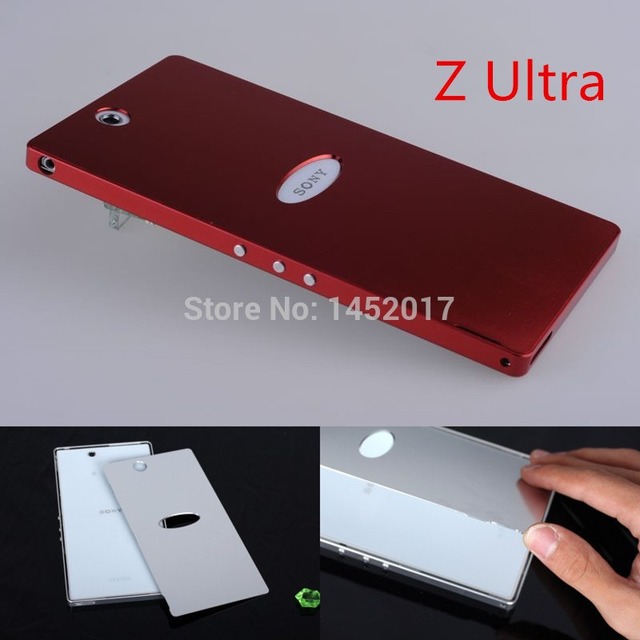 Zu z超l4高級アルミニウム金属ケース電話ハウジング用ソニーのxperia zウルトラzu l4 c6802 c6833アルミメタルバックカバー