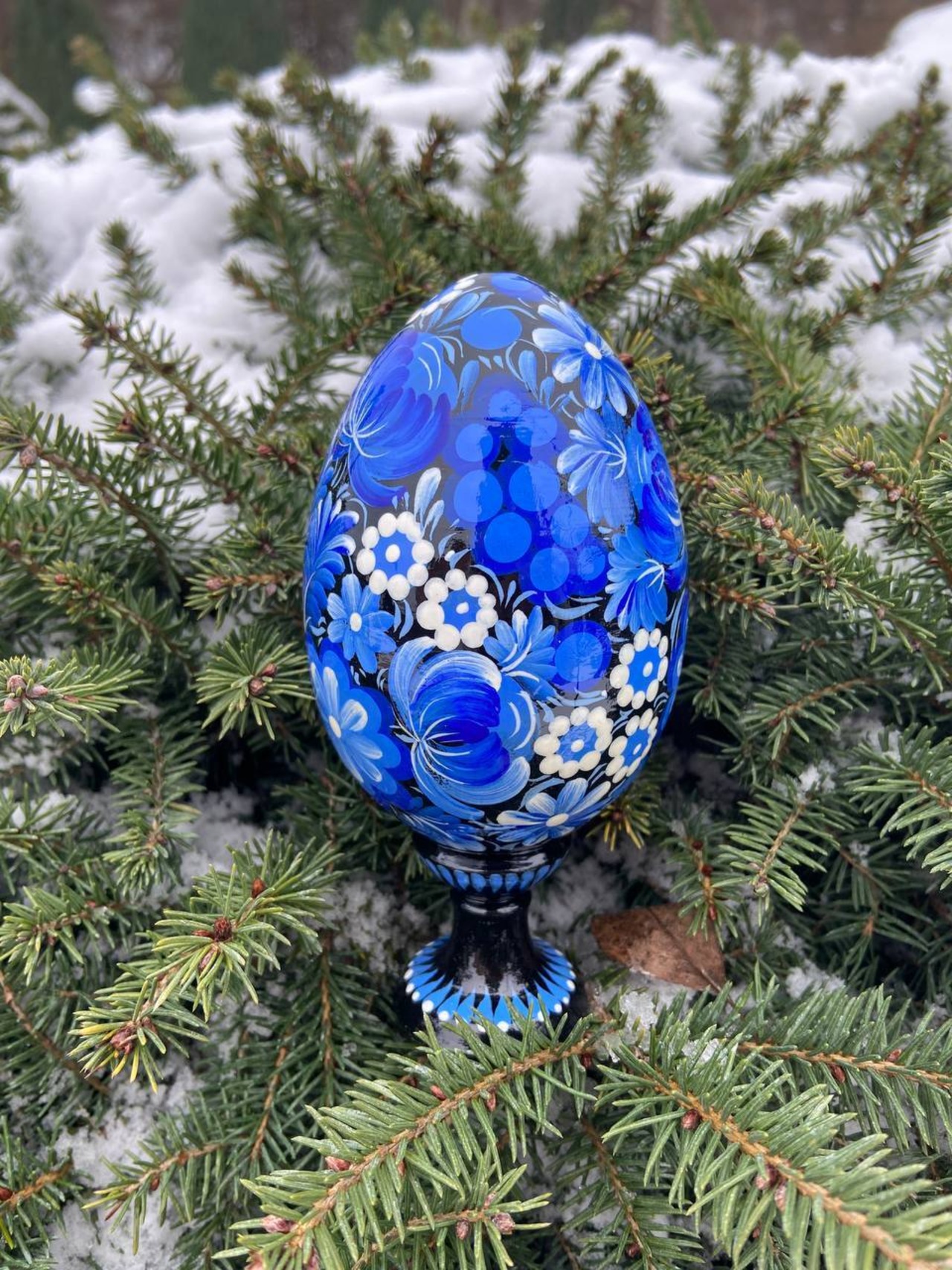 プィサンカ・スタンド付き（イースター・エッグ）13 cm（ホロベッツ作） - 8