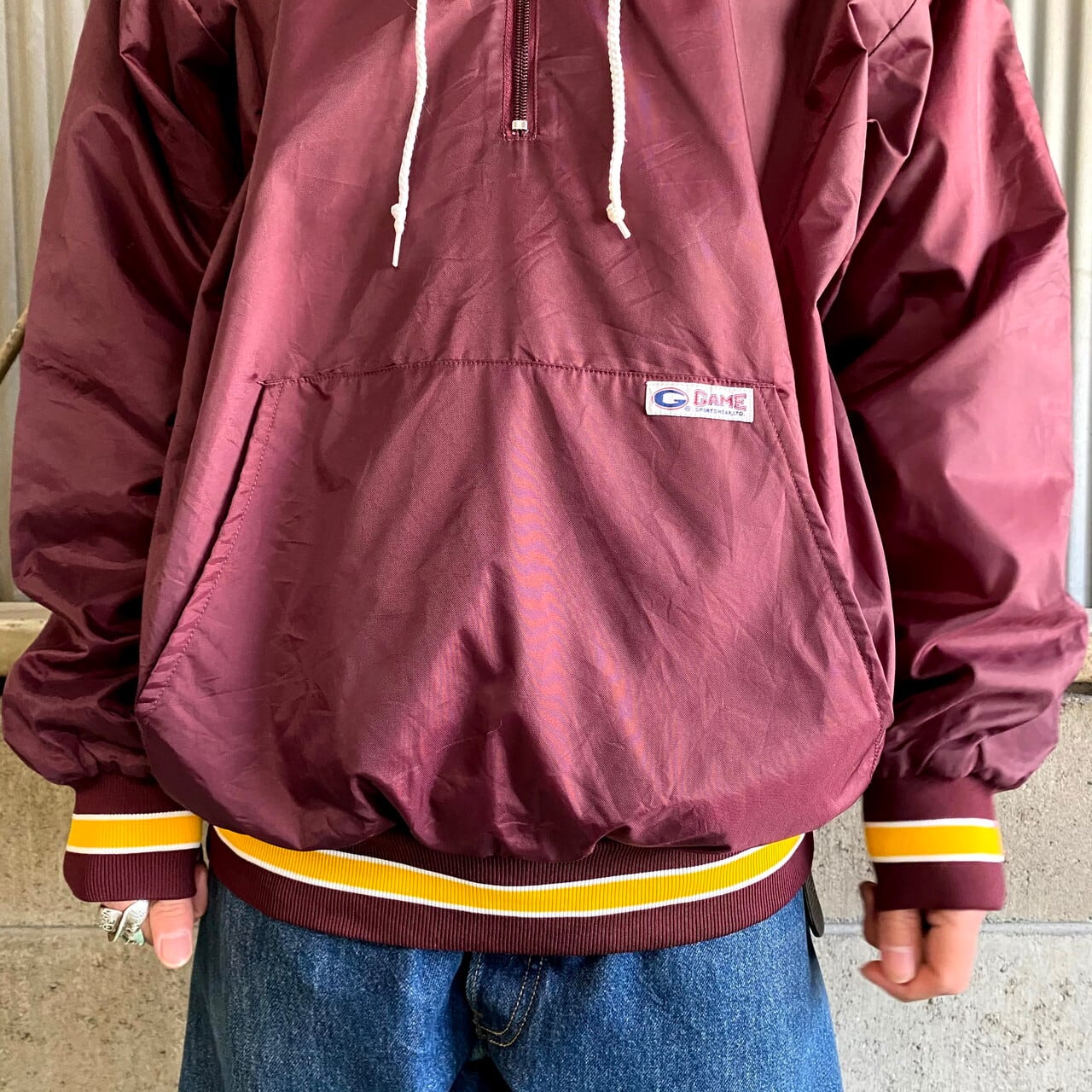 BALLAHOLIC ナイロンパーカー バーガンディ Lサイズ BALLAHOLIC