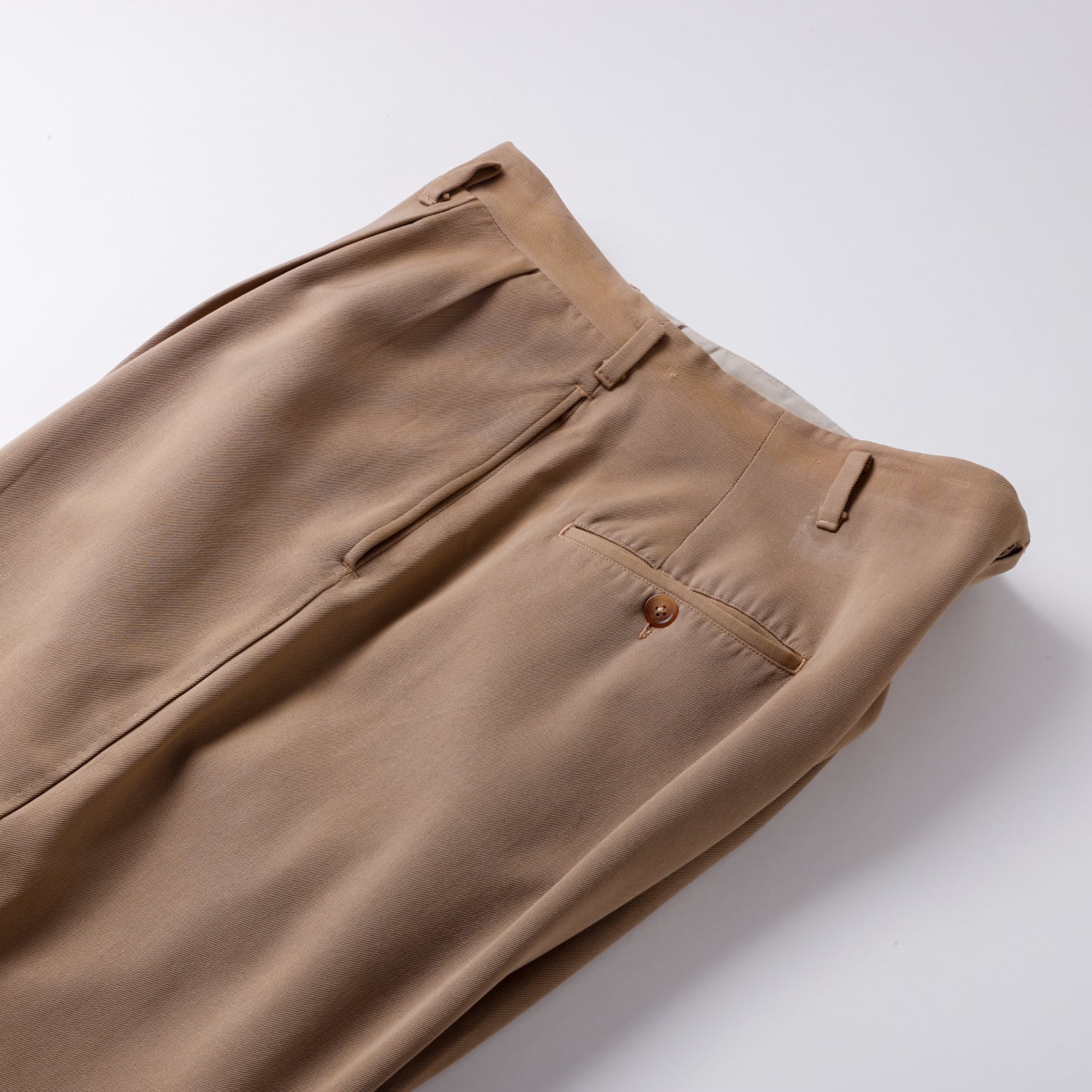 サ*ん様 50sベージュ レーヨンスラックス TALONジッパー 極美品】50s special vintage pants rayon gabardine trousers beige