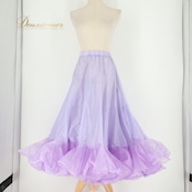 社交ダンス 衣装 スカート ペチコート パープル系 チャコット Chacott 紫 日本製 インナー パニエ シンプル ボリューム 2枚重ね フリル 練習 レッスン ステージ イベント パーティー かわいい 淡い