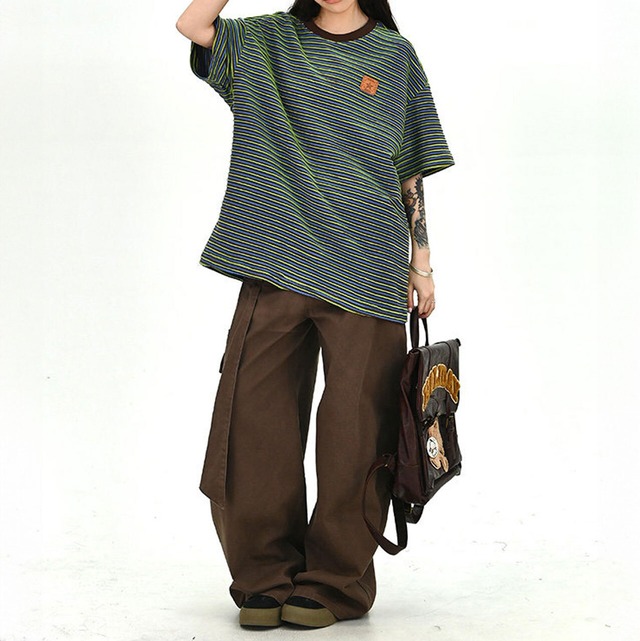 レトロミックスボーダーリラックスT 2col   R01720