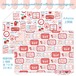 ラッピングペーパー532.cherry or strawberry sweet label collection